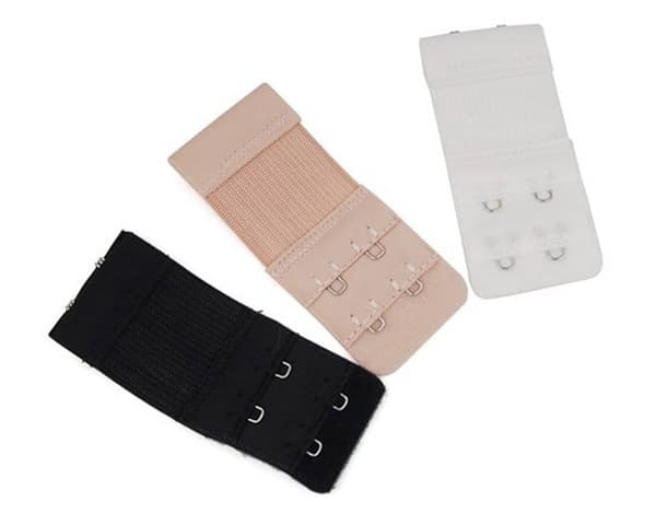 BH-forlænger 3-pak 2 rækker beige/hvid/sort 3,8 cm