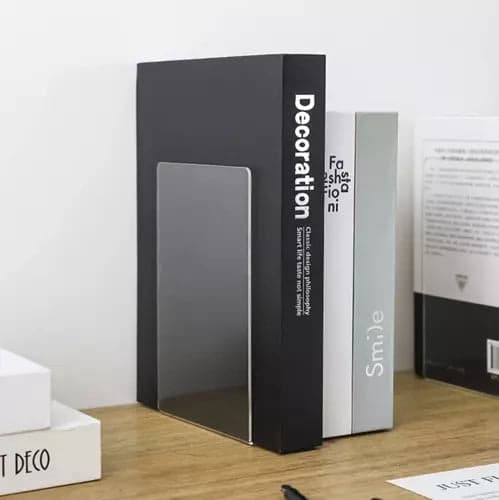 Bokstöd i transparent akryl 18,5x12x12 cm 6-pack