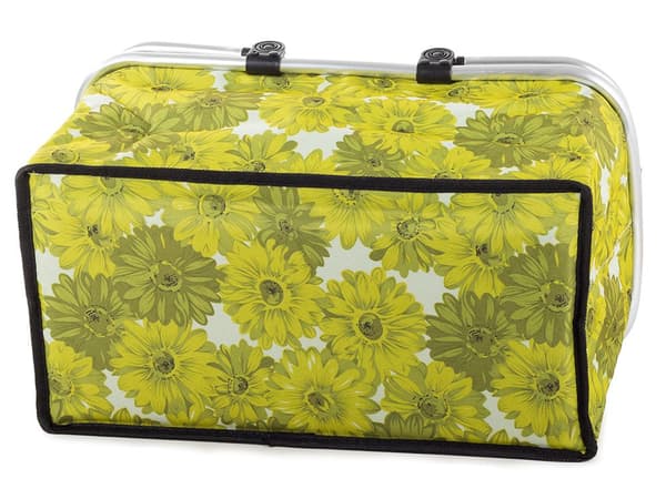 Termokurv foldbar 48x28x22 cm grøn blomster med lynlås