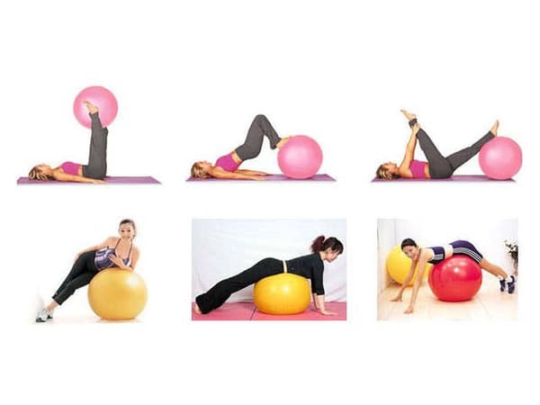Jumppapallo 65 cm PVC violetti pumppulla