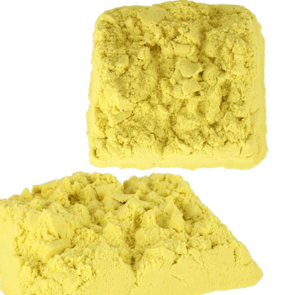 Sensorisk sand för barn 1 kg gul i påse, 3+ Gul
