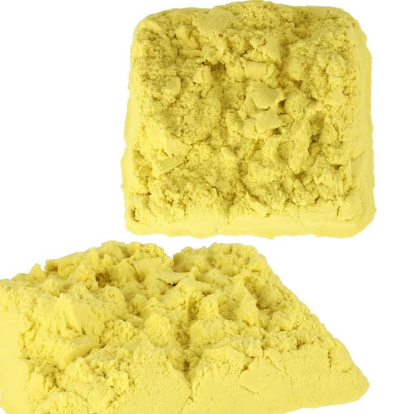 Sensorisk sand til børn 1 kg gul i pose, 3+ Yellow