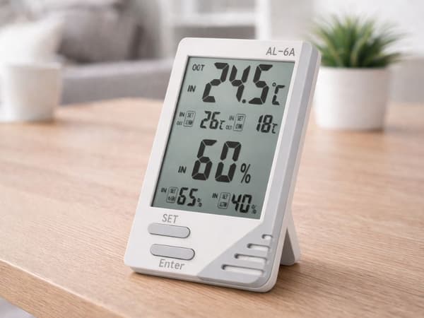 Lämpö- ja kosteusmittari LCD-näytöllä ja johdotetulla anturilla sisä/ulkokäyttöön