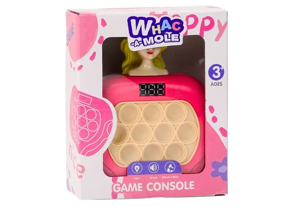 Pop-it reaktionsspil med lys og lyd, Pink Doll, 3+ år