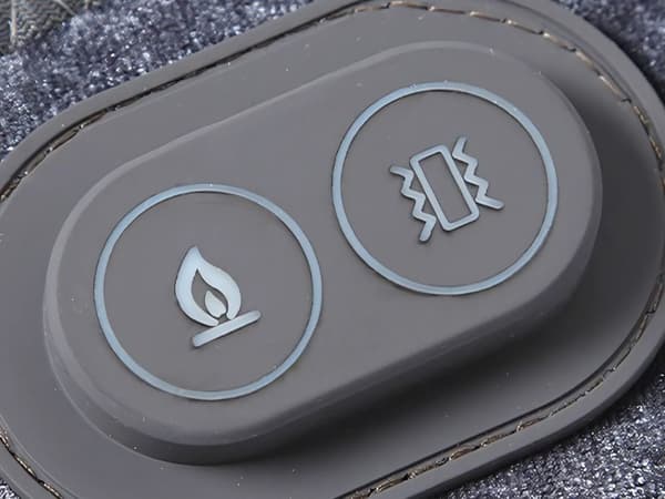 Niskahierontavyö lämmöllä ja värinällä, 3 asetusta, USB-C, harmaa/vaaleanpunainen