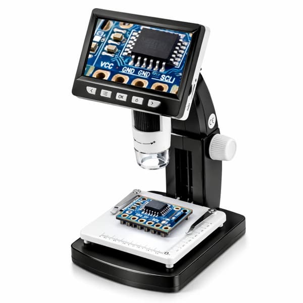 Digitaalinen mikroskooppi 1000x 4,3" IPS LCD:llä, USB-C, Windows/Mac