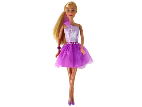 Modedukke Lucy 30 cm med skoskab, 13 par sko, 2 tasker & hårbørste