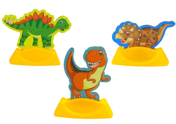 Måla dinosaurieägg DIY-set 4 ägg, 6 dinosaurier, matta, 3+ år