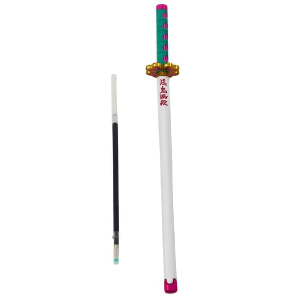 Metallpenna katana-design 19,5 cm med svart refill, presentbox