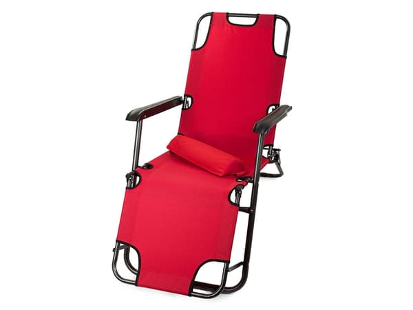 Sammenfoldelig solstol zero gravity rød max 120 kg