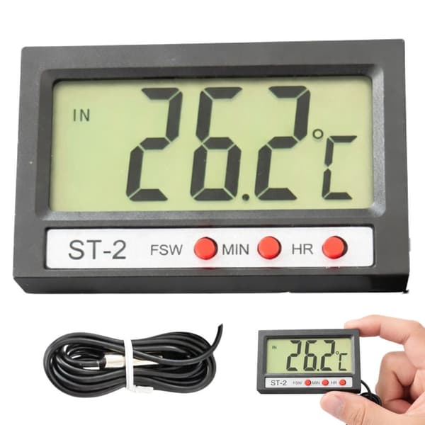 Digital termometer med extern givare 100 cm -50 till 70°C LCD