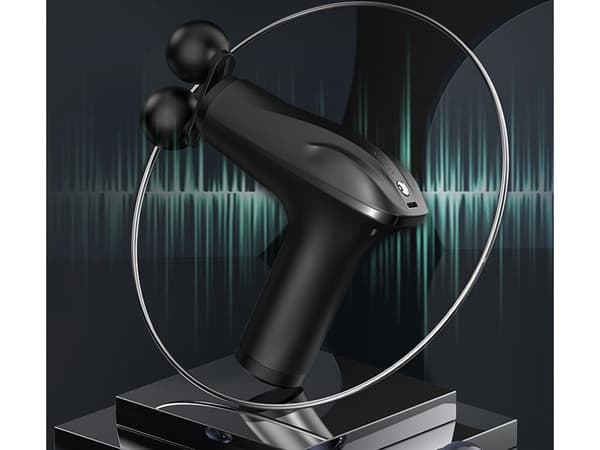Massagepistol 6 niveauer med 4 massagehoveder USB-C 25 W