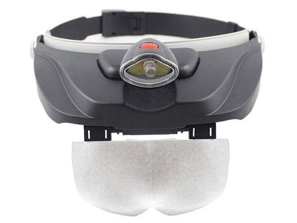 Pannlupp med LED och 4 linser 1,2x–3,5x inkl 3x AAA-batterier
