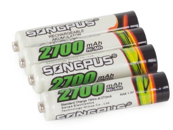Uppladdningsbara AAA-batterier R3 4-pack hög kapacitet