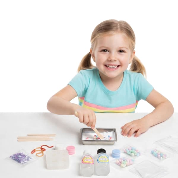 DIY hobby-sæt squishy katteklør 28 dele med geler, farver & dekoration