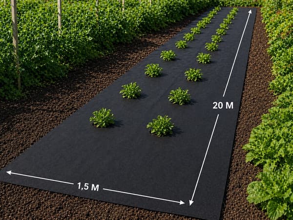 Ukrudtsdug PP 50 g/m² sort 1x20 m (20 m²) rulle