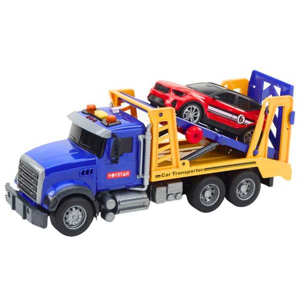 Kuorma-auto perävaunulla ja urheiluauto, valo/ääni, 30 cm, 3xAG13