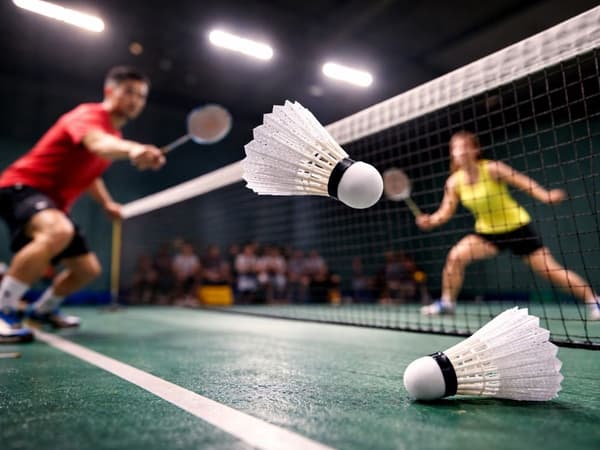 Badmintonbollar i nylon, vit 5-pack