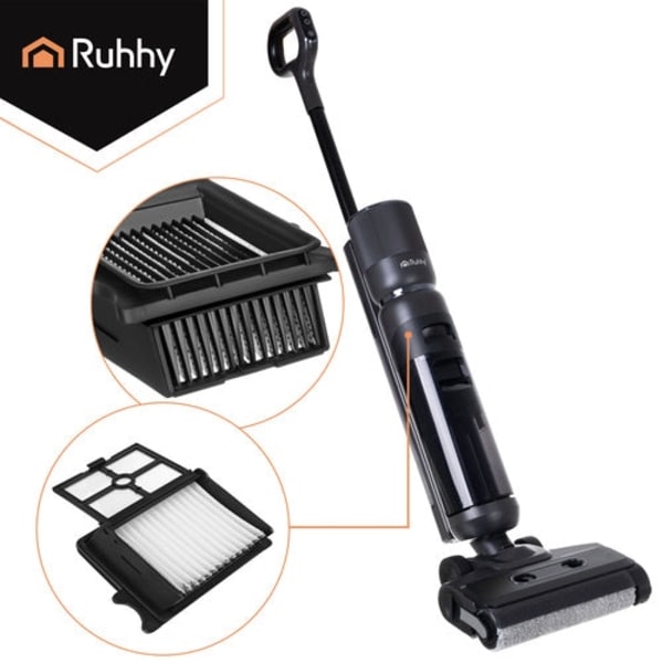 Udskiftningskit roller + HEPA H9-filter vaskbart til Ruhhy 24860
