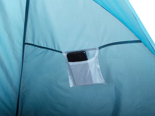 Strandtelt med UV-beskyttelse hurtig opsætning polyester blå 200x100x110 cm