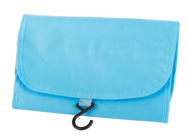 Sammenfoldelig toilettaske med krog og lynlås 26x16 cm