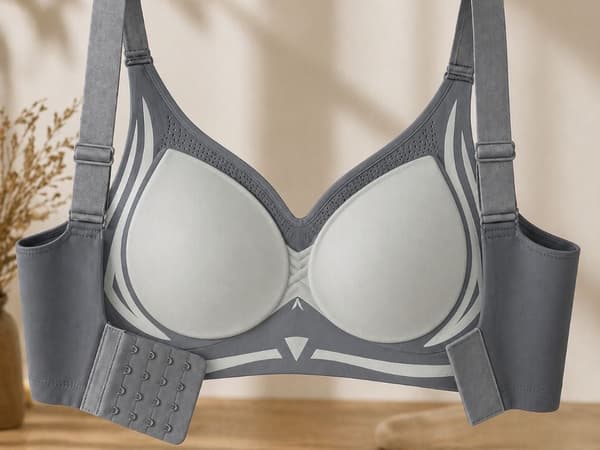 Push-up urheiluliivit pehmusteilla, harmaa nylon/spandex, koko M