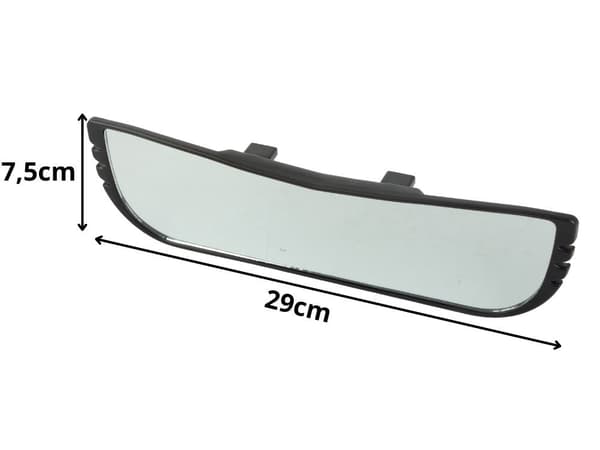 Panoramisk bakspejl til bil 160° 29 x 7,5 cm sort universel