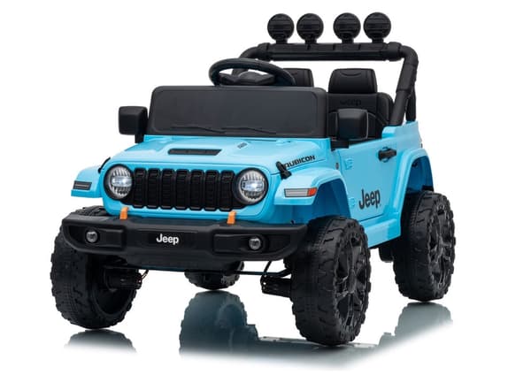 Batteridriven leksaksbil Jeep Rubicon 24V ride-on ljusblå