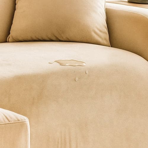 Sofbetræk hjørnesofa fløjl beige 145-185 cm inkl pudebetræk