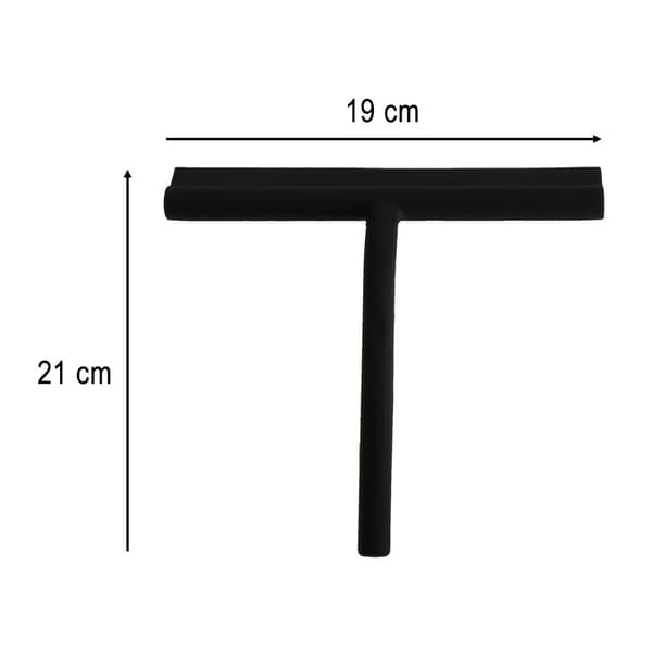 Suihkulasta silikonista harmaa 21x19 cm koukulla ja pidikkeellä Black