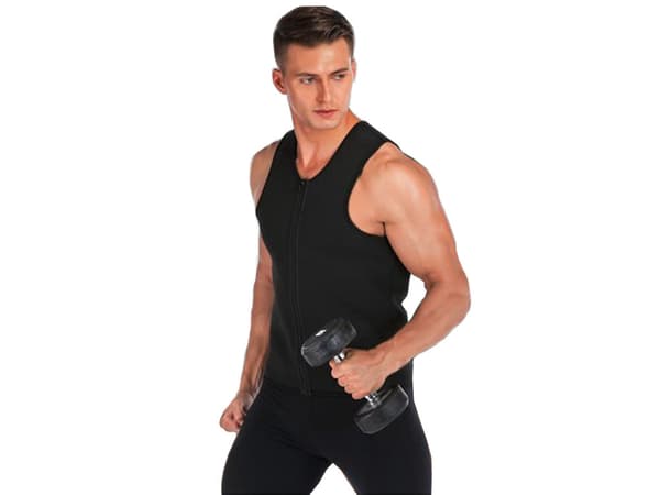 Neopreeninen treenipaita miehille musta koko L 60% polyester/40% nylon
