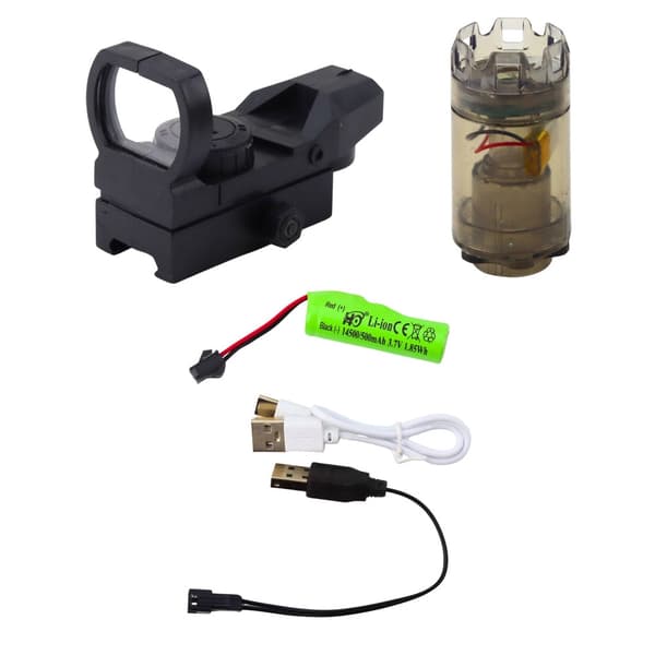 Elektrisk vandpistol M416 450 ml genopladelig USB Transparent sort