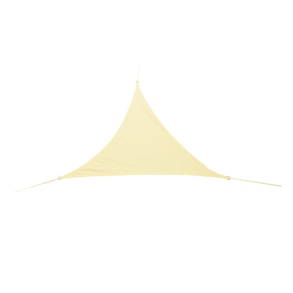 Solskyddsduk triangulär 4x4x4 m beige PU Oxford UV/vattentålig Beige