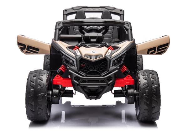 Batteridriven barnbil DK-CA003 RS khaki för inomhus- och utomhuslek