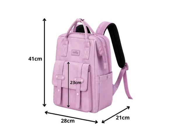 Cityrygsæk dame A4 28x41x21 cm polyester blå