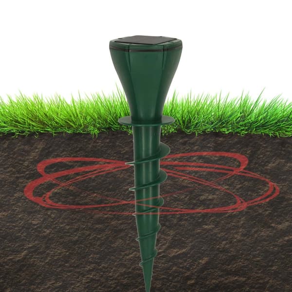 Solcellsdriven mullvadsskrämma 2-pack IP65 med 3 vibrationslägen