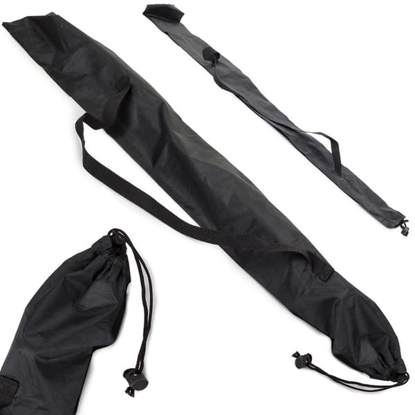 Etui til vandrestave i nylon 70x12 cm sort med snørre/skulderrem
