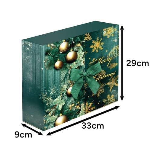 Adventtikalenteri miehille 24 lahjaa, vihreä/kulta 33x29x9 cm