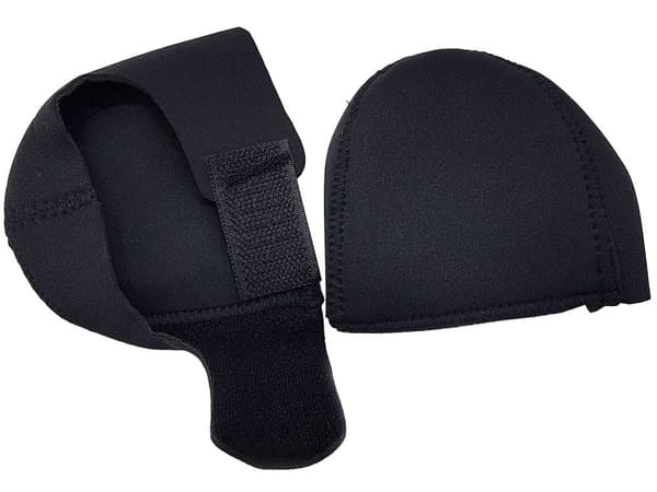 Hælindlæg med silikonebund og neopren, sort 9x9 cm, 2-pak