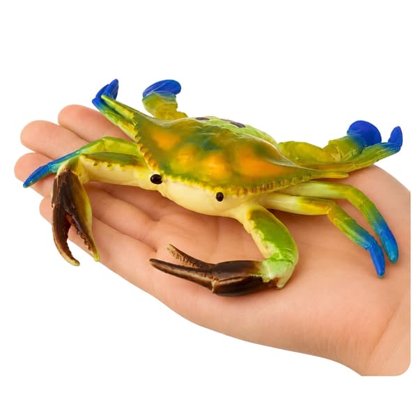 Marin djurfigur krabba i TPR-gummi 19x13x3 cm