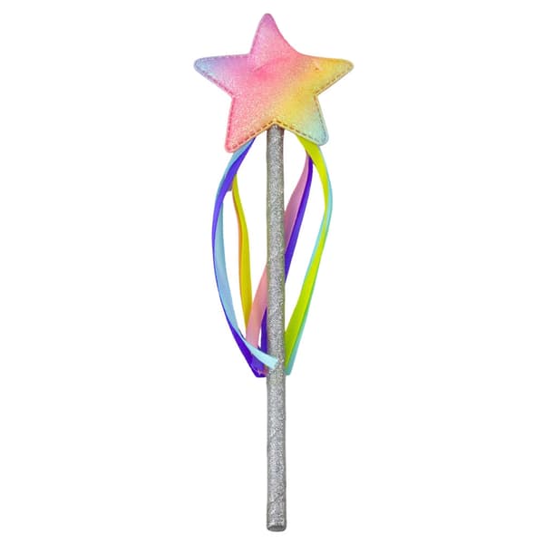 Unicornhorn-hårband och stjärnstav set för barn, regnbåge glitter