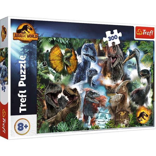 Palapeli 300 palaa Jurassic World -dinosaurukset 600x400 mm