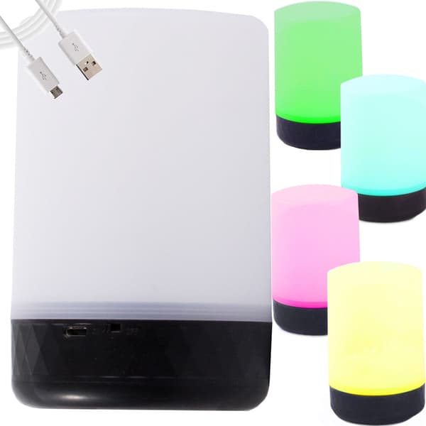 LED natlampe RGB med USB-kabel 12x7,5 cm tilfældig farve