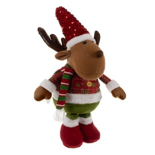 Teleskopisk julren dekoration 62-95 cm polyester röd/grön/vit
