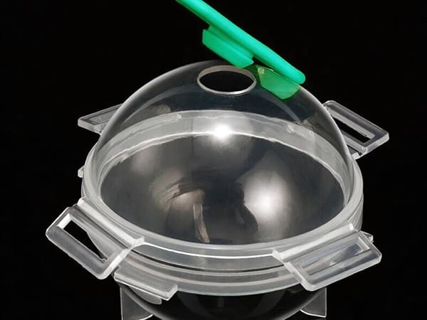 Isform til isboller 4 dele, plast, transparent, Ø5 cm