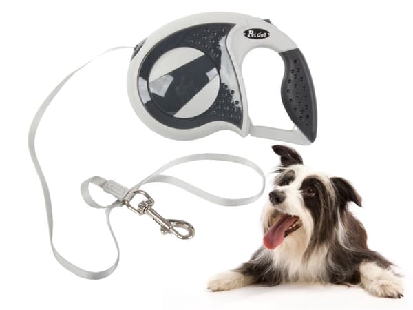 Automatisk hundesnor 5 m sort til hund op til 20 kg