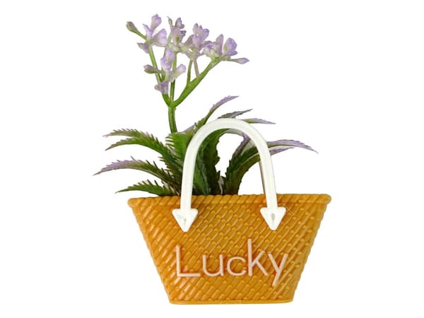 Docka Emily 30 cm med väska och blommor, rött hår
