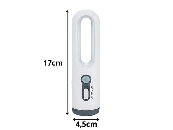LED natlampe med bevægelsessensor og lommelygte USB-opladning