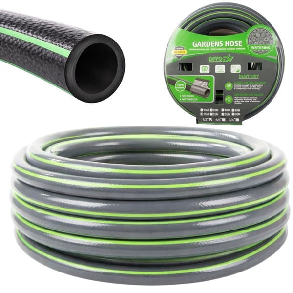 Trädgårdsslang 1/2 tum 15 m 3-lagers PVC/gummi UV-resistent