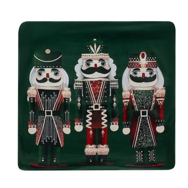 Pudebetræk plys julemotiv nutcracker 40x40 cm polyester
